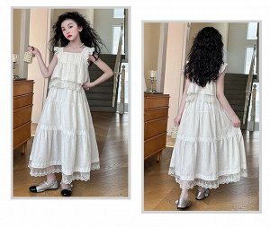Костюм для девочки (блуза+юбка макси)