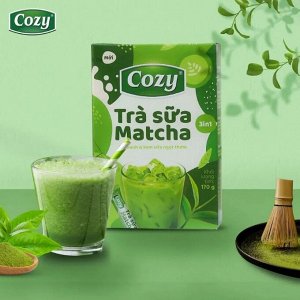 Пудровый чай матча латте (3 в 1) т.м. COZY 10 стиков*17гр