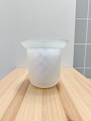 Ерш для унитаза LAIMA, с подставкой из толстого стекла, крепление к стене, нержавеющая сталь, 607425 (уцененный товар)