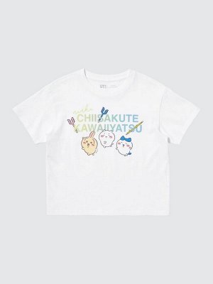 UNIQLO UT - хлопковая футболка с персонажами Nagano & Chiikawa - 00 WHITE