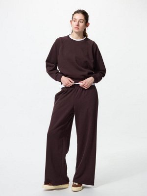 UNIQLO - укороченный свитшот с объемными рукавами - 01 OFFWHITE
