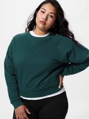 UNIQLO - укороченный свитшот с объемными рукавами - 01 OFFWHITE