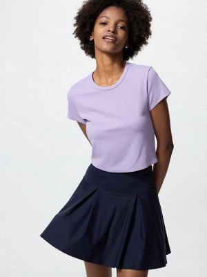 UNIQLO AIRism - мягкая укороченная футболка - 71 PURPLE