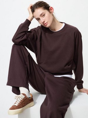 UNIQLO - укороченный свитшот с объемными рукавами - 09 BLACK