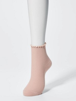 UNIQLO - женские носки с оборками (3 пары) - 11 PINK