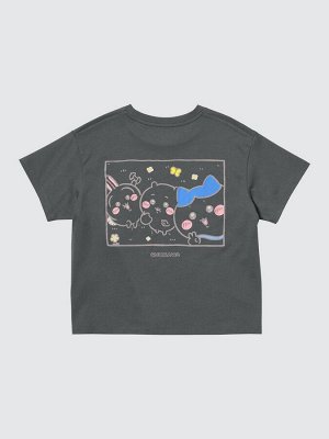 UNIQLO UT - хлопковая футболка с персонажами Nagano & Chiikawa - 07 GRAY