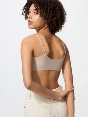 UNIQLO Wireless Bra Relax U-Neck – бескаркасный бра с U-образным вырезом - 57 OLIVE