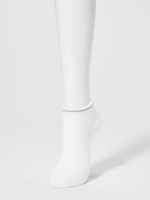 UNIQLO - короткие женские носки средней плотности (3 пары) - 01 OFFWHITE