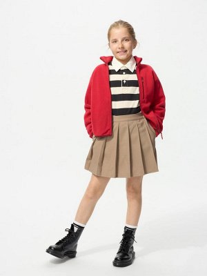 UNIQLO - юбка-шорты с плиссировкой и регулируемой талией - 32 BEIGE