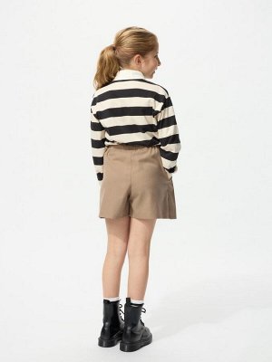 UNIQLO - юбка-шорты с плиссировкой и регулируемой талией - 09 BLACK