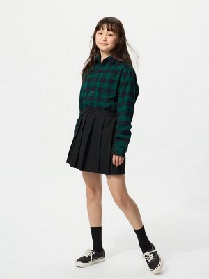 UNIQLO - юбка-шорты с плиссировкой и регулируемой талией - 09 BLACK