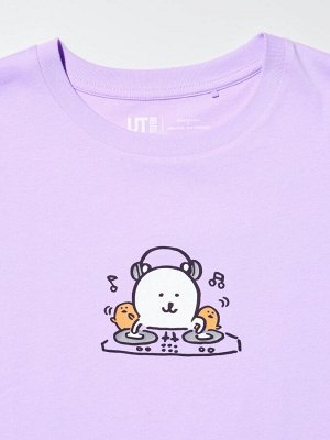 UNIQLO UT - хлопковая футболка с персонажами Nagano & Chiikawa - 70 LIGHTPURPLE