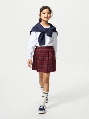 UNIQLO - детская плиссированная мини-юбка в клетку - 17 RED