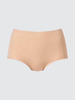 UNIQLO AIRism - бесшовные трусики-шорты с высокой талией - 34 BROWN