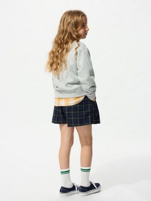 UNIQLO - детская плиссированная мини-юбка в клетку - 32 BEIGE