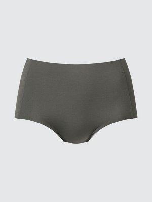 UNIQLO AIRism - бесшовные трусики-шорты с высокой талией - 57 OLIVE
