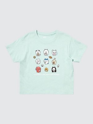 UNIQLO UT - хлопковая футболка с персонажами Nagano & Chiikawa - 50 LIGHTGREEN