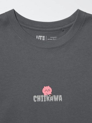 UNIQLO UT - коллекционная футболка «Chiikawa & Nagano Bear» - 07 GRAY