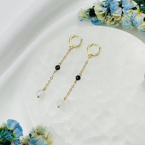 Серьги из Лунного камня и Шпинели