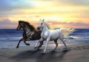 "Лошади на берегу моря"
