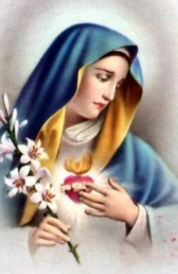Пресвятая Дева Мария с цветами