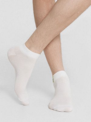 Носки мужские короткие белые с логотипом MF