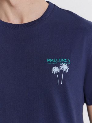 Футболка мужская синяя  с принтом "Mallorca"