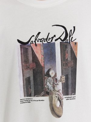 Футболка мужская белая с принтом  "Salvador Dali"