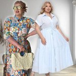 Леди Мари. Однотонные или цветные? Платья Size+