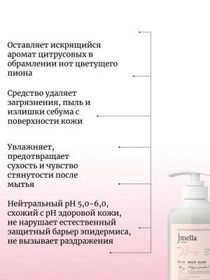 Jmella Парфюмированный гель для душа Цветущий пион In France Blooming Peony Body Wash