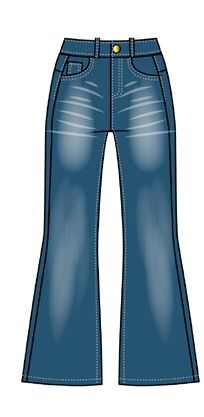Джинсы FLARED DENIM TROUS.