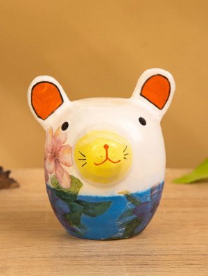 Деревянная кукла кокеши «Мышка», 7x8.5x8 см