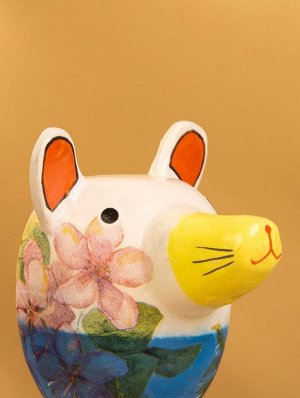 Деревянная кукла кокеши «Мышка», 7x8.5x8 см