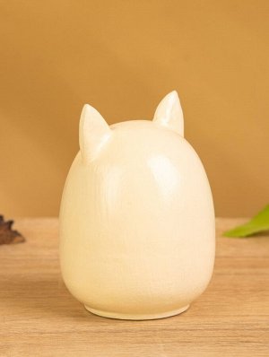 Деревянная кукла кокеши «Котик», 6x6x9 см, чёрно-белая