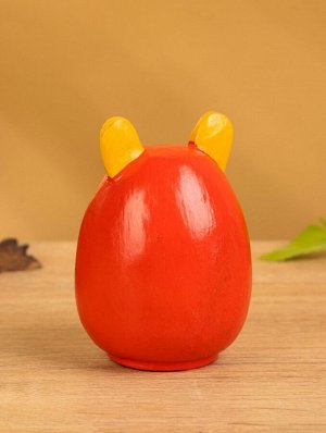 Деревянная кукла кокеши «Тигренок», 6x6x9 см, красная
