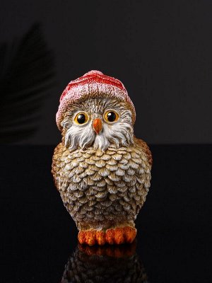 Фигурка полистоун «Сова в шапочке», 11x6x7 см