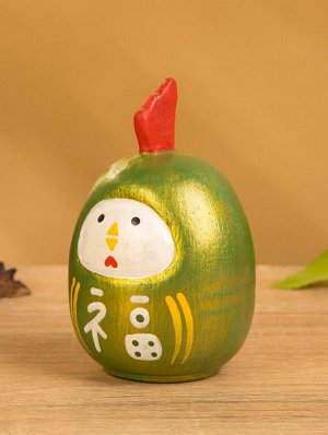 Деревянная кукла кокеши «Цыпленок», 6x6x9 см, зелёная