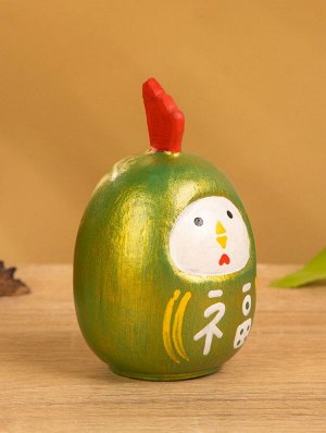 Деревянная кукла кокеши «Цыпленок», 6x6x9 см, зелёная