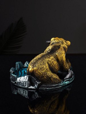 Подставка для мелочей «Медведь с лососем», 9.5x15.5x17 см