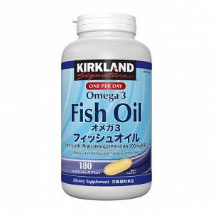 Очищенный рыбий жир Kirkland Signature Fish Oil Omega 3 на 180 дней