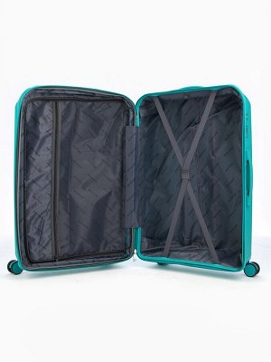 Чемодан на колёсах Bagvoyage большой 111 л (L), на молнии, с увеличением, кодовый замок, 4 колеса, зелёный