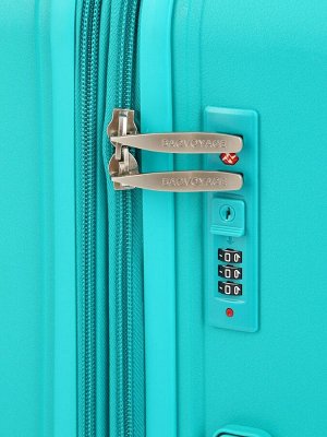 Чемодан на колёсах Bagvoyage большой 111 л (L), на молнии, с увеличением, кодовый замок, 4 колеса, зелёный