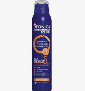 DEONICA FOR MEN Антиперспирант 5Protection, 200 мл (спрей)