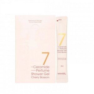 MASIL Гель для душа с керамидами и ароматом цветка вишни 7 CERAMIDE PERFUME SHOWER GEL STICK POUCH (CHERRY BLOSSOM)