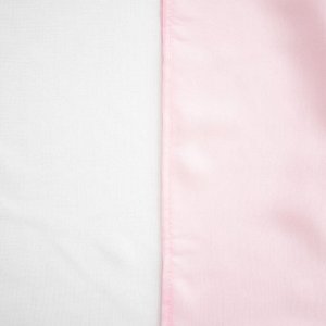 Комплект штор для кухни Шарм 280*160 розовый-белый
