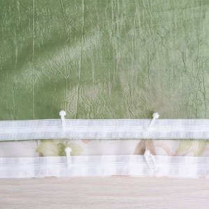 Комплект штор для кухни Романтика 285*160 зеленый