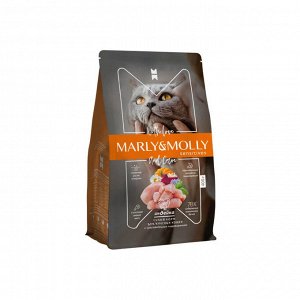 Marly&Molly для кошек с чувствительным пищеварением Индейка 400гр