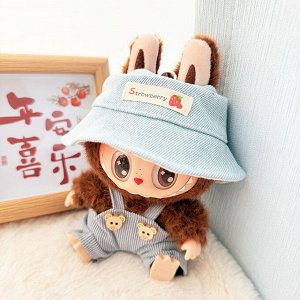 Мягкая игрушка-брелок Лабубу в одежде, игрушка антистресс 17 см