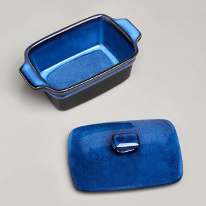 Форма для запекания с крышкой Reactive Blue, 250 мл, 16,5x10x5/9 см, 1 шт.