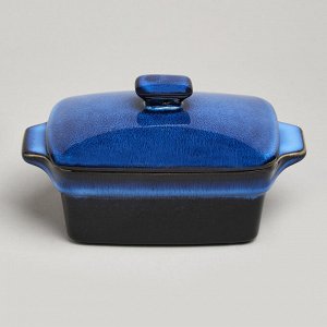 Форма для запекания с крышкой Reactive Blue, 250 мл, 16,5x10x5/9 см, 1 шт.